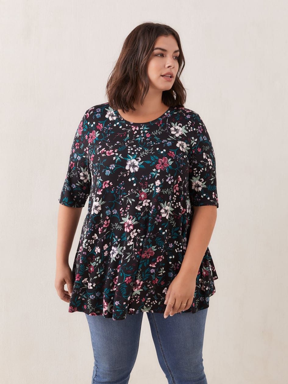 Elbow-Sleeve Sweetheart Top - In Every Story